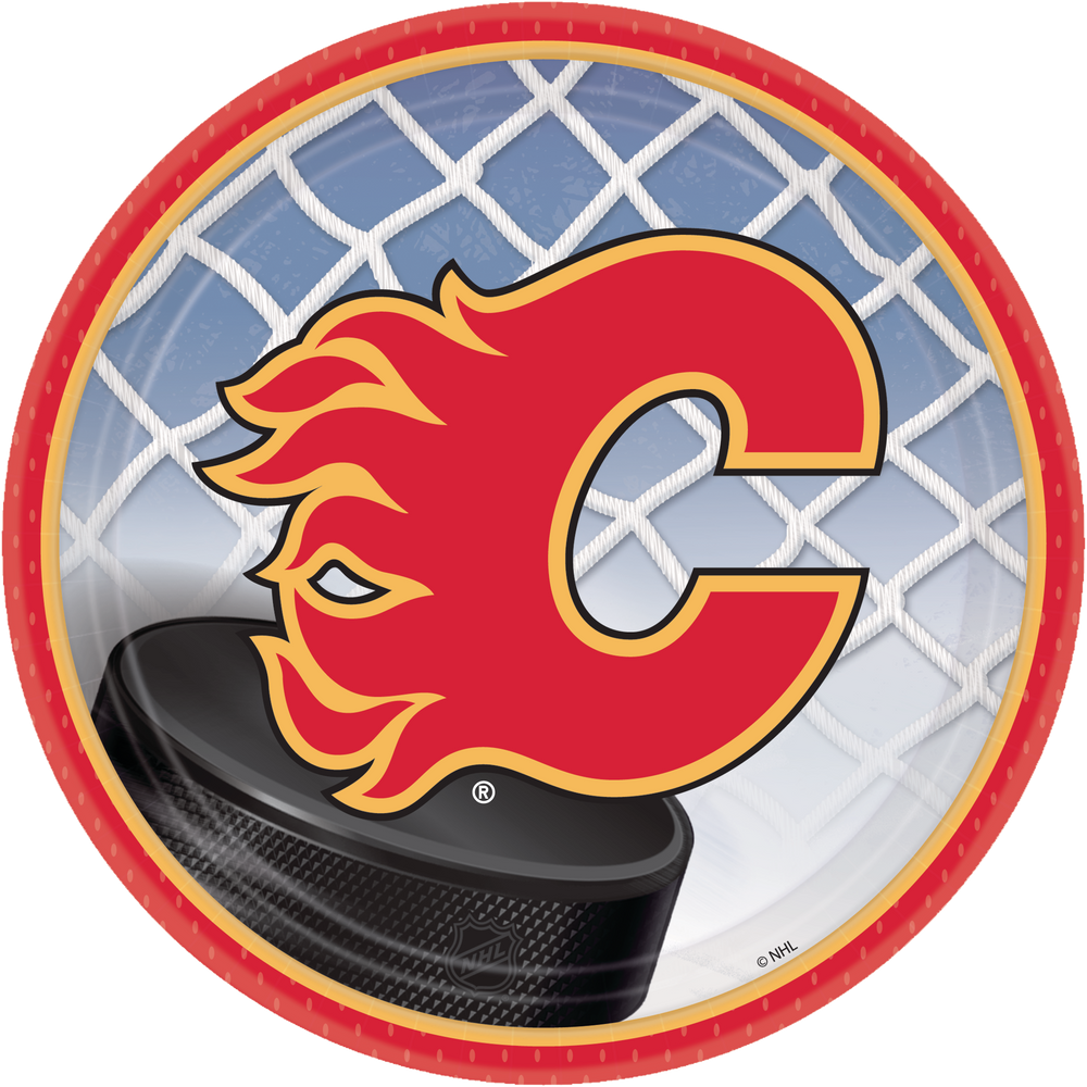 Calgary Flames Dessert Plates, 8pk Canadian Tire