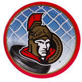 Ottawa Senators Lunch Plates, 8-pk Overhead_Flat