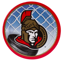 Ottawa Senators Lunch Plates, 8-pk Overhead_Flat