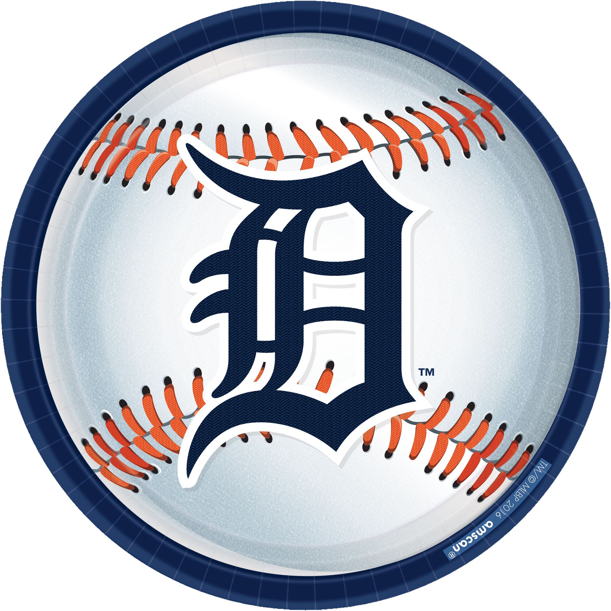 Detroit Tigers Lunch Plates, 8-pk Overhead_Flat