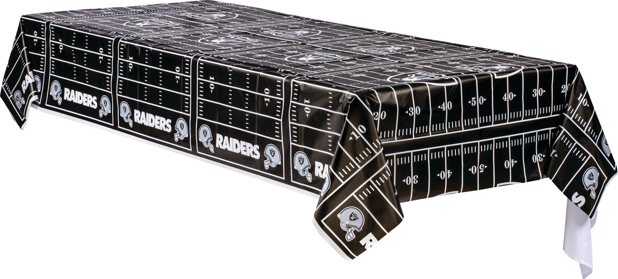 Oakland Raiders Table Cover Front_Angled_Left