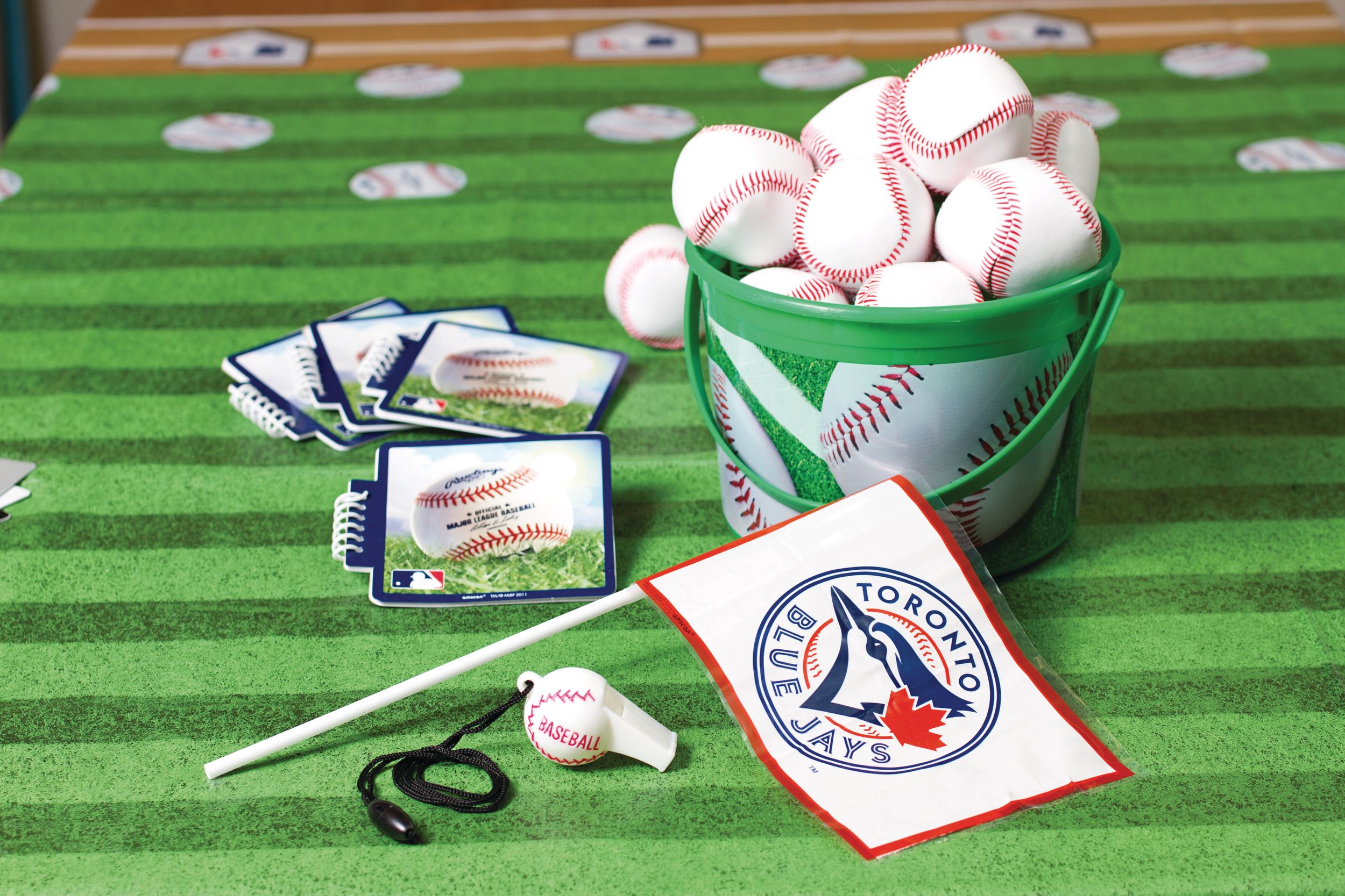 Major League Baseball MLB Toronto Blue Jays Square Paper Disposable Lunch Napkins, Blue, 6.5-in, 36-pk, 2-ply, for Sports Party Composite_or_Mixed