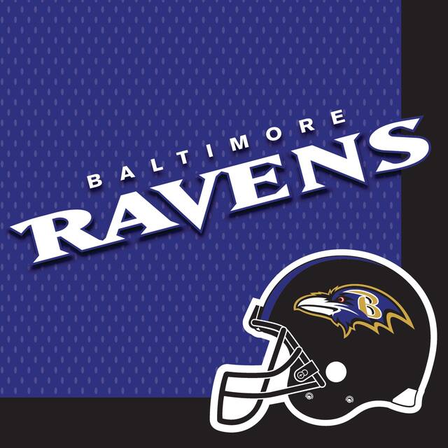 Baltimore Ravens Lunch Napkins, 36-pk Overhead_Flat