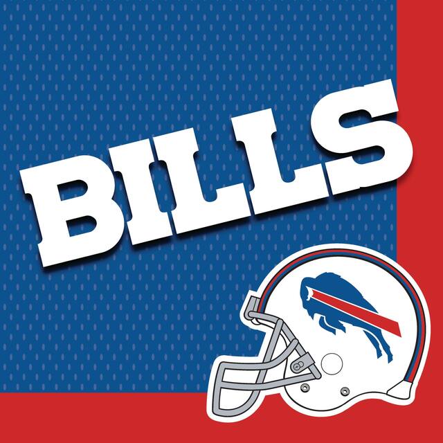 Buffalo Bills Lunch Napkins, 36-pk Overhead_Flat