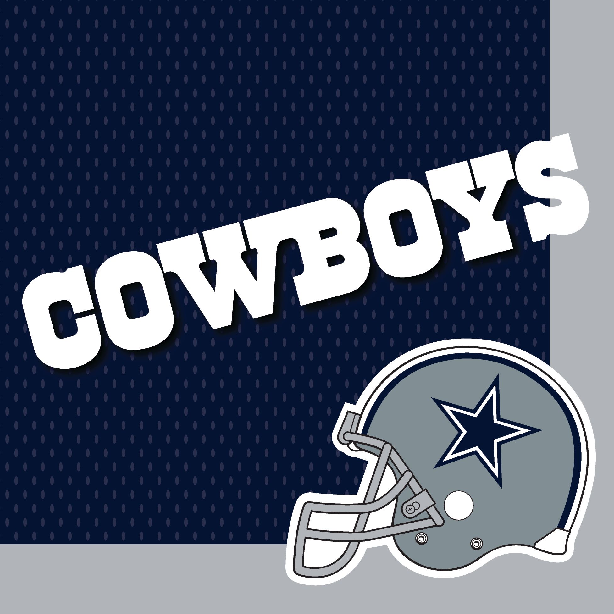 Dallas Cowboys Lunch Napkins, 36-pk Overhead_Flat
