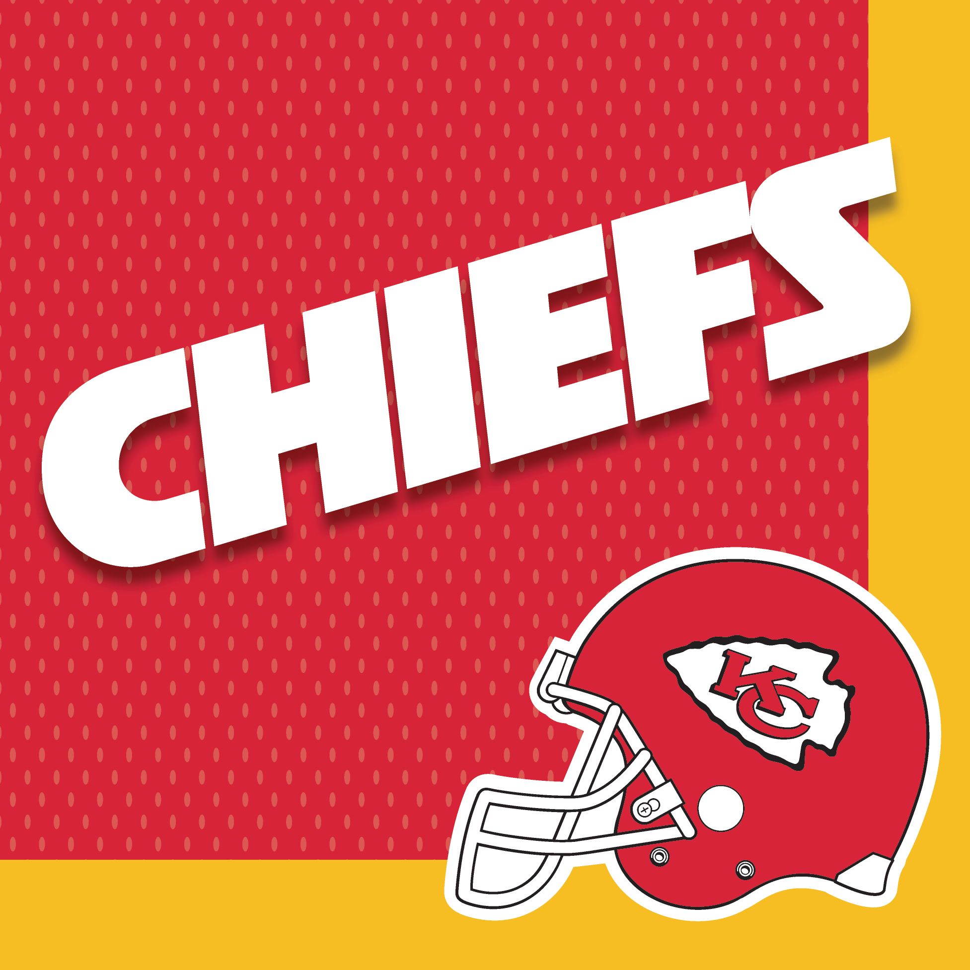 Kansas City Chiefs Lunch Napkins, 36-pk Overhead_Flat