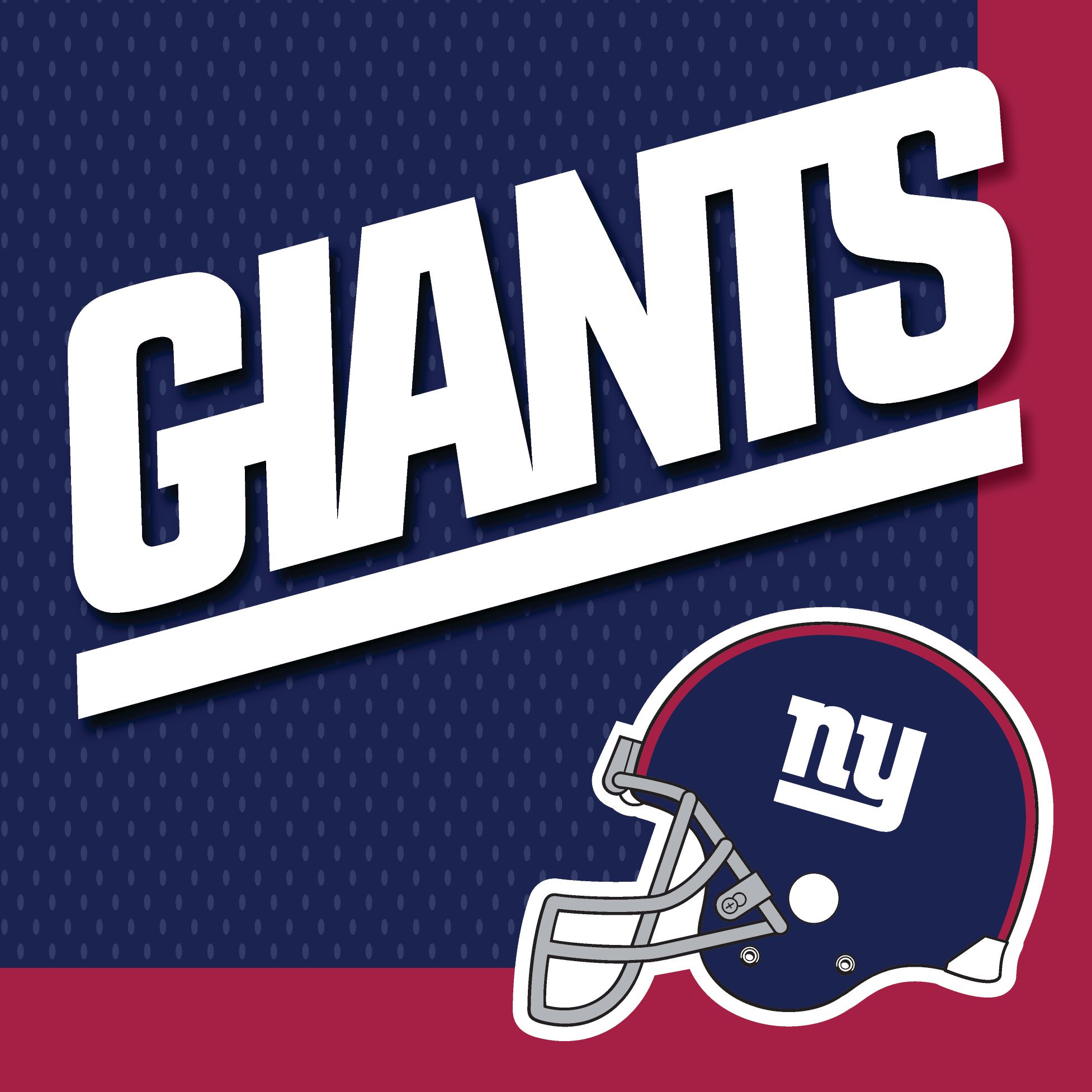 New York Giants Lunch Napkins, 36-pk Overhead_Flat