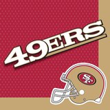 Serviettes de table, 49ers de San Francisco, paq. 36 Overhead_Flat