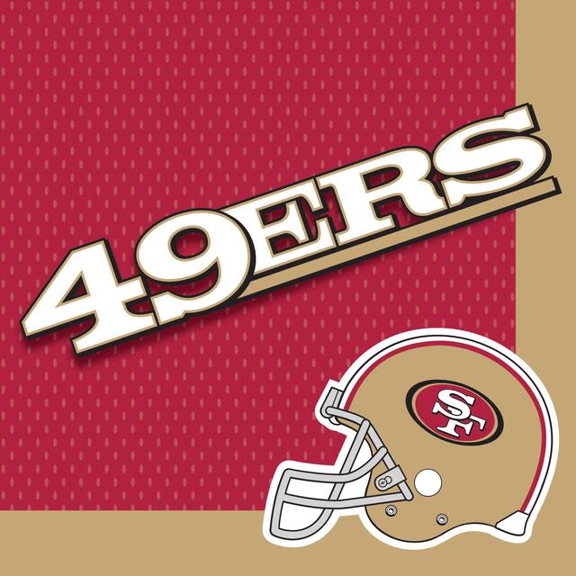 Serviettes de table, 49ers de San Francisco, paq. 36 Overhead_Flat