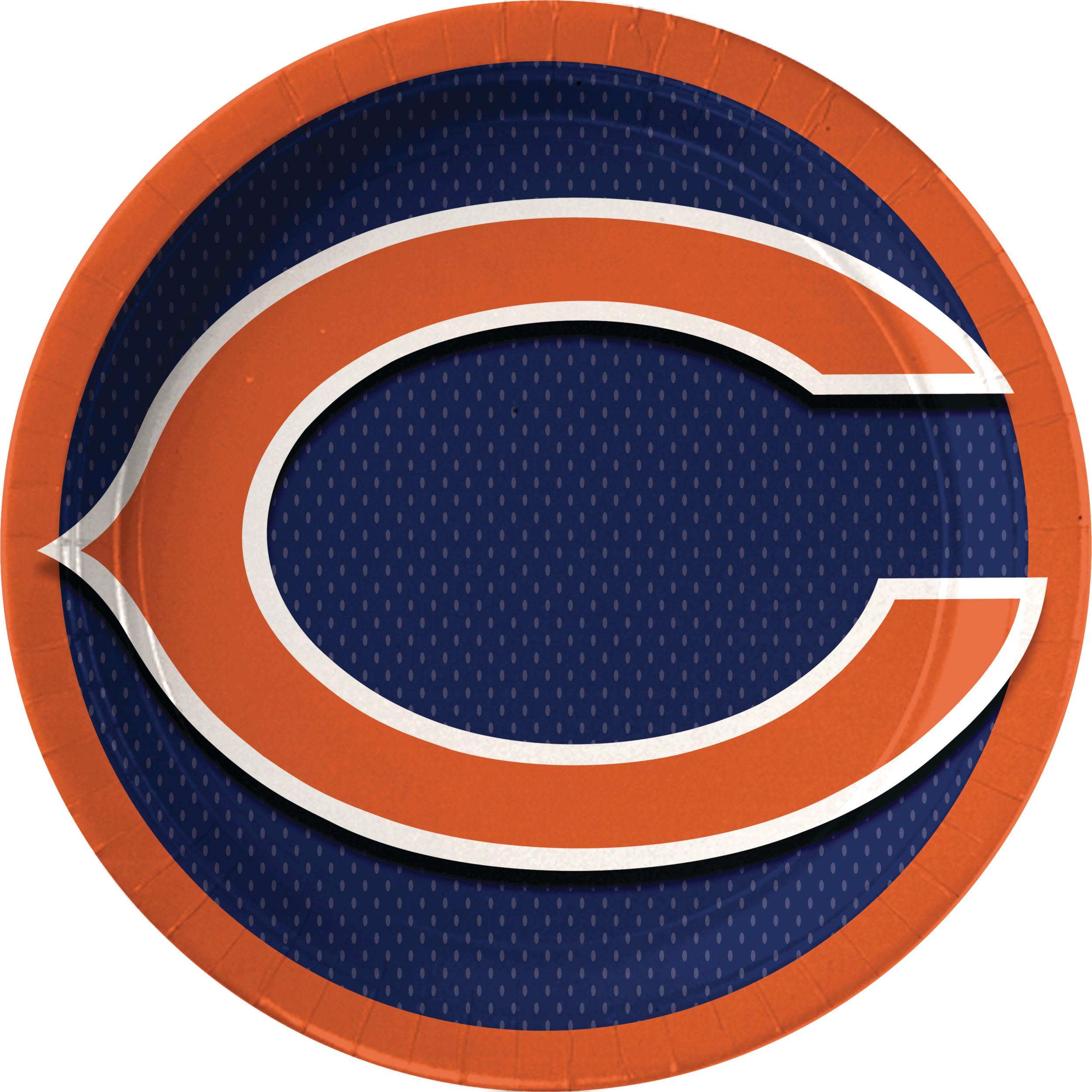 Chicago Bears Lunch Plates, 18-pk Overhead_Flat