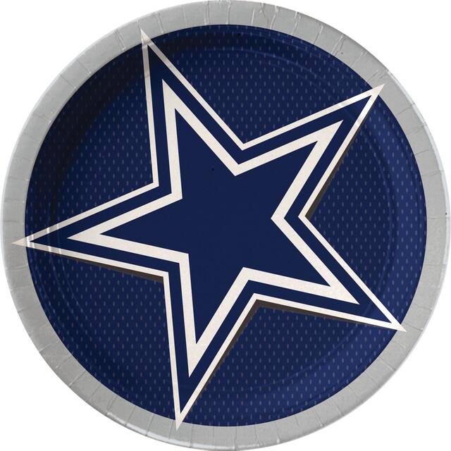 Dallas Cowboys Lunch Plates, 18-pk Overhead_Flat