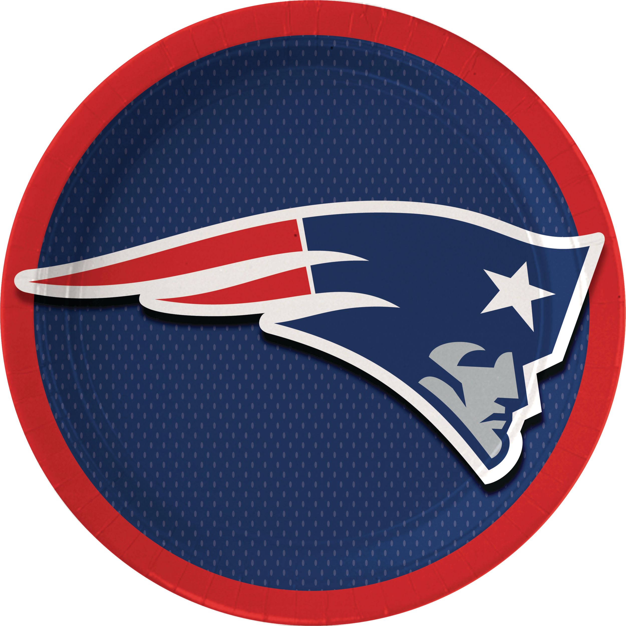 New England Patriots Lunch Plates, 18-pk Overhead_Flat
