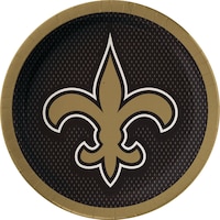 New Orleans Saints Lunch Plates, 18-pk Overhead_Flat
