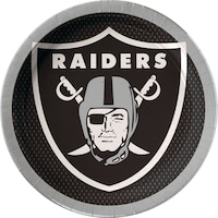 Oakland Raiders Lunch Plates, 18-pk Overhead_Flat