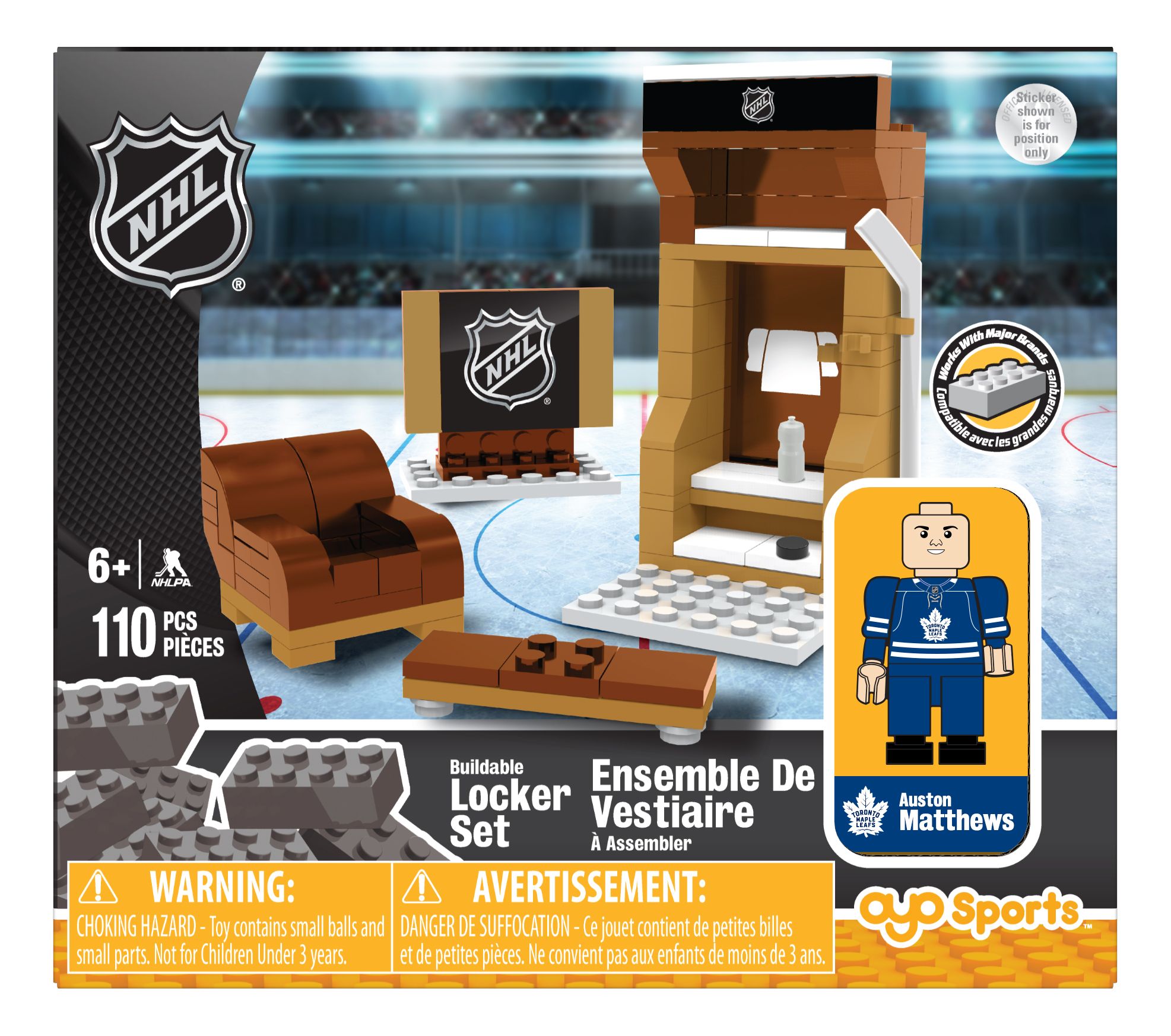 Figurine Grosner LNH, casier des Maple Leafs de Toronto, Matthews Front_Flat