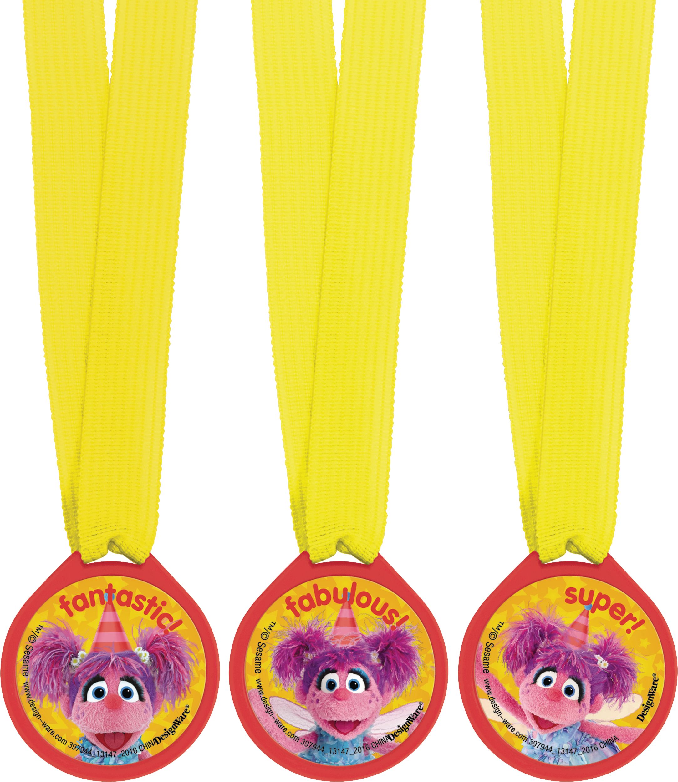 Sesame Street Birthday Party Award Medals, 12-pk Front_Flat