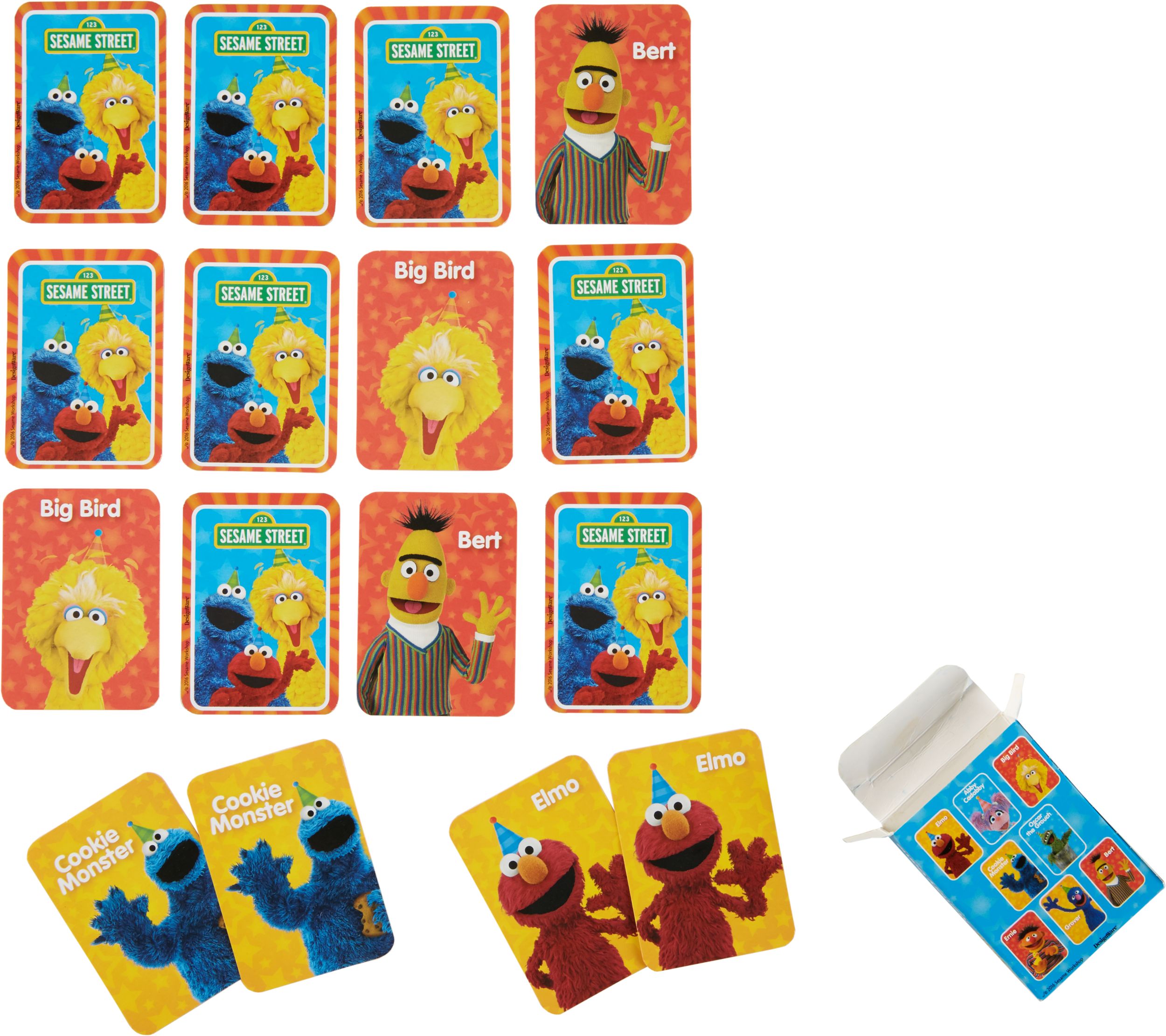 Sesame Street Memory Match Games for Birthday Party Favours, 6-pk Composite_or_Mixed