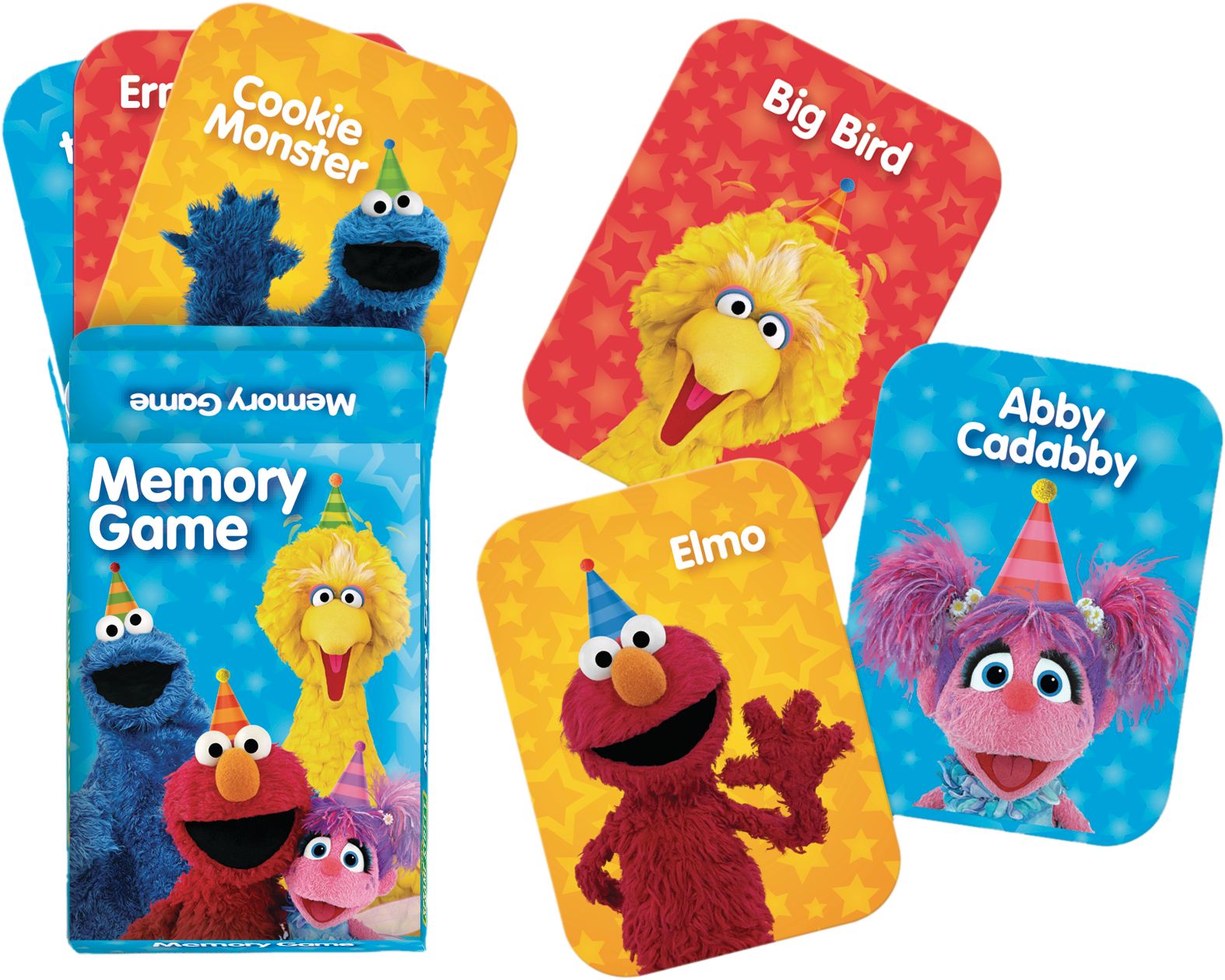 Sesame Street Memory Match Games for Birthday Party Favours, 6-pk Composite_or_Mixed