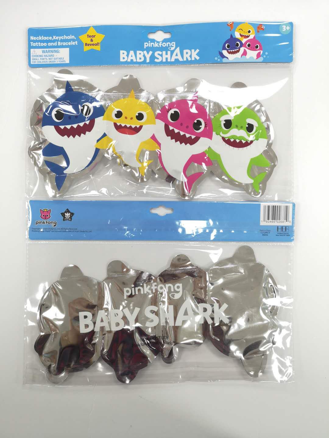 Baby Shark Birthday Party Decorations Include 2 Pack Metallic Foil Fringe,  Silver Letter Doo Doo, 2 Foil Shark Balloons,12 Latex Balloons And 6
