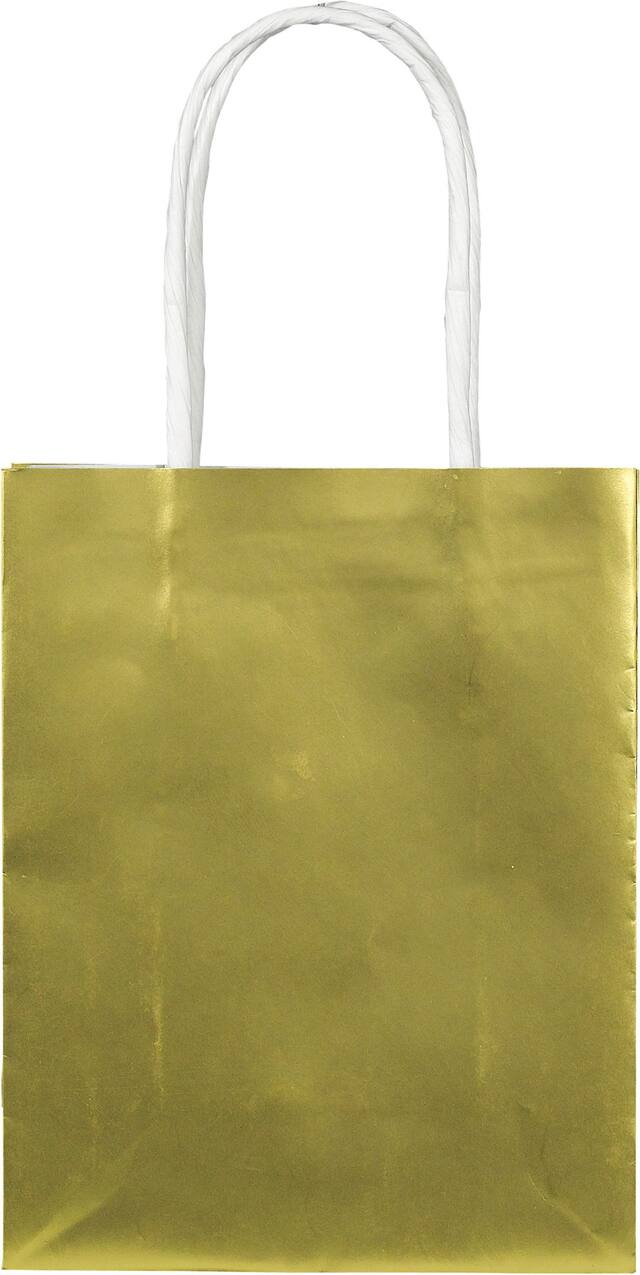 Mini sac en papier Kraft, or métallique Front_Flat