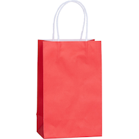 Paper Kraft Gift Bags, Assorted Colours, 8.25-in, 10-pk, for Showers/Anniversary/Birthday Front_Angled_Right