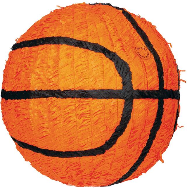 Jumbo Basketball Pinata, 18-in Front_Flat