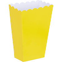 Miniboîtes à maïs soufflé rectangulaire métallique, choix de couleurs, 5,25 po, paq. 5, pour fête d'anniversaire/fête prénatale/mariage Front_Angled_Right