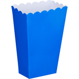 Rectangle Mini Metallic Popcorn Treat Boxes, Royal Blue, 5.25-in, 5-pk, for Birthday Party/Baby Shower/Gender Reveal Front_Angled_Right