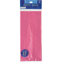 Rectangle Cello Treat Party Bags, Assorted Colours, 11.5-in, 25-pk, for Birthday Party