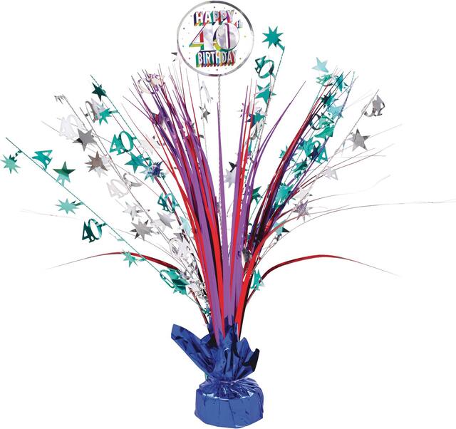 Here's to 40 Birthday Spray Centerpiece Front_Flat