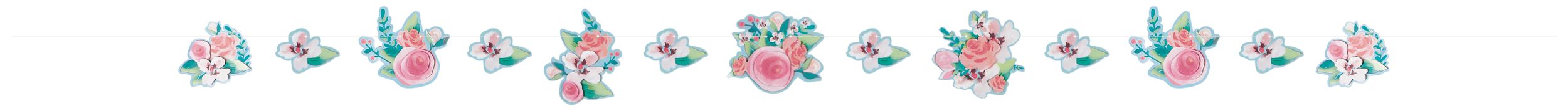 Guirlande à motif floral, Mint to Be Front_Flat
