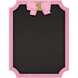 Glitter Pink Border Chalkboard Easel Sign Front_Flat