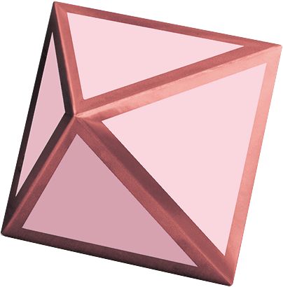 Décorations de table or rose dragée, 3&nbsp;pièces Bottom_Plunge