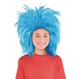 Dr. Seuss Thing 1 Thing 2 Wig, Blue, One Size Front_Flat