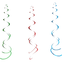 Dr. Seuss Birthday Party Hanging Swirl Decorations, 12-pc Front_Flat