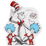 Découpes en papier cartonné pour fête d'anniversaire Dr. Seuss Le Chat dans le Chapeau Front_Flat
