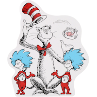 Dr. Seuss Cat in the Hat Cardstock Cutout Birthday Party Decoration Front_Flat