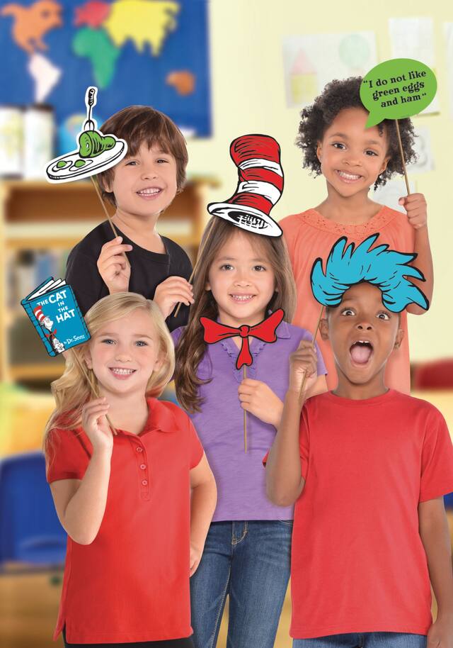 Dr. Seuss Birthday Party Photo Booth Props, 13-ct Composite_or_Mixed