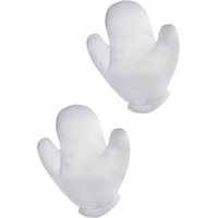 Kids' Dr. Seuss Cat in the Hat Gloves, White, One Size, Ages 4+ Overhead_Flat