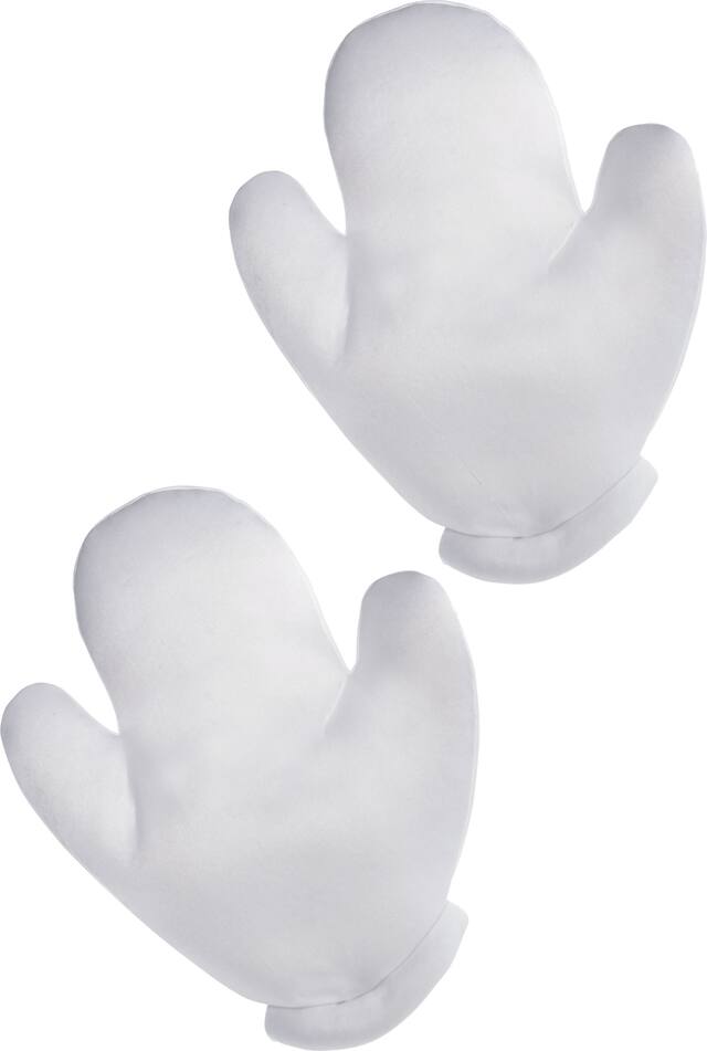 Adult Dr. Seuss Cat in the Hat Gloves, White, One Size Front_Flat