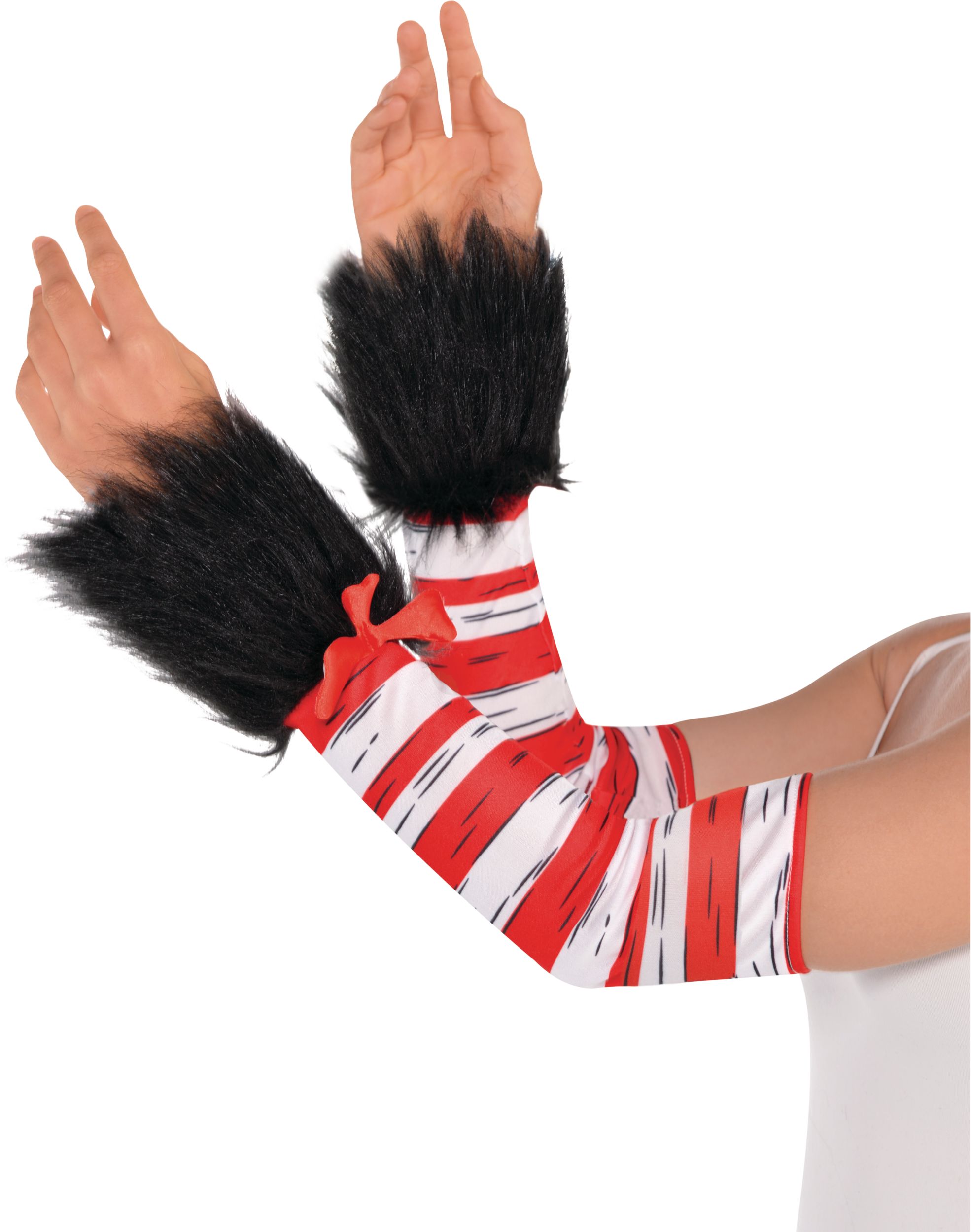 Dr. Seuss Cat in the Hat Arm Warmers, Red/White/Black, Adult, One Size Composite_or_Mixed