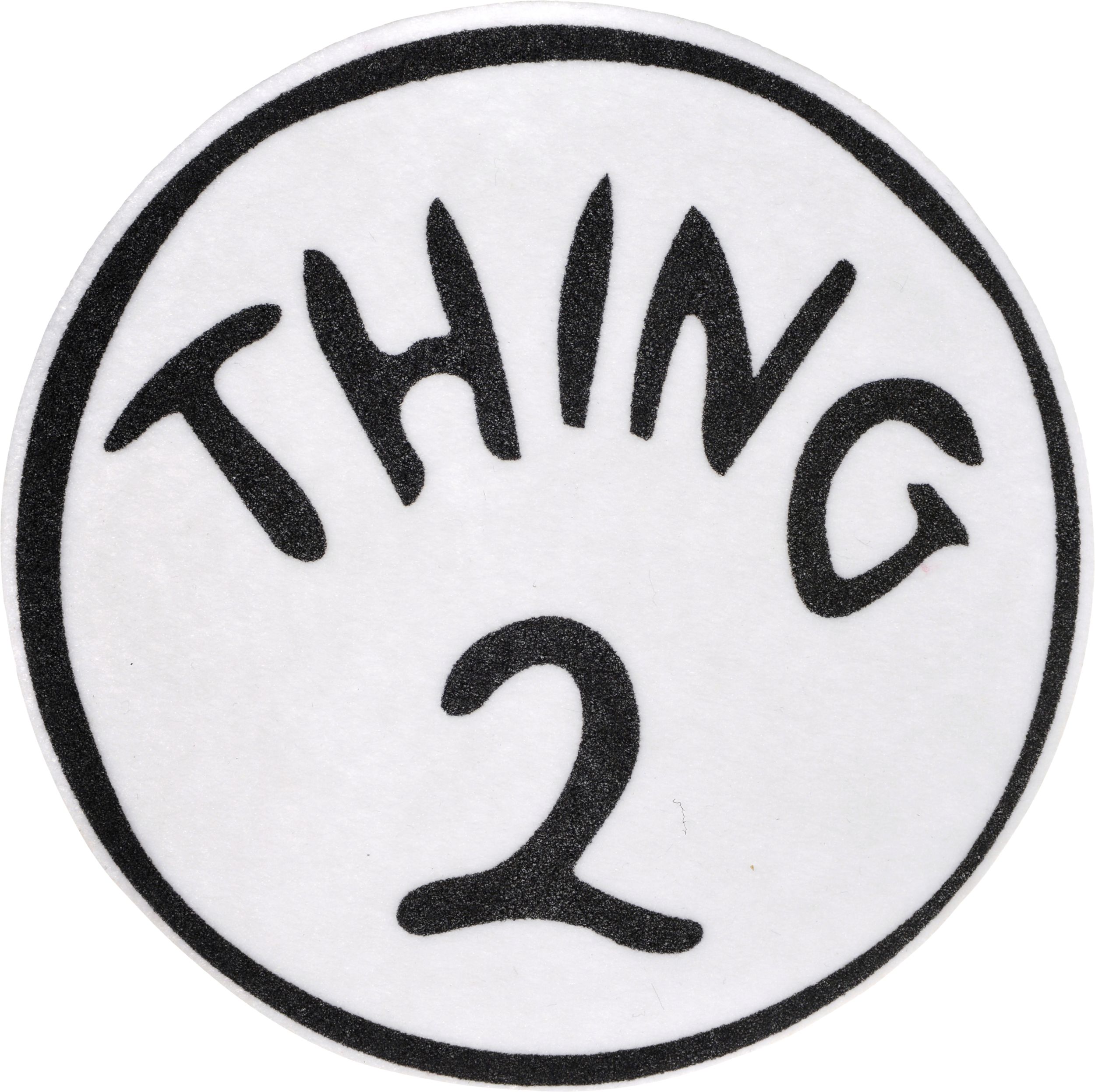 Dr. Seuss Thing 1 to Thing 9 Iron-On Patches, Adult, 9-pc Front_Flat