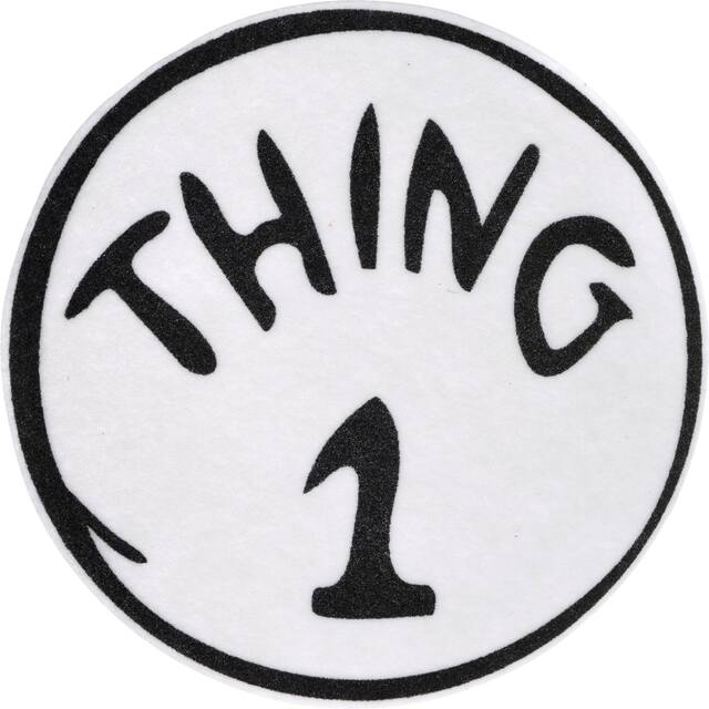 Dr. Seuss Thing 1 to Thing 9 Iron-On Patches, Adult, 9-pc Front_Flat