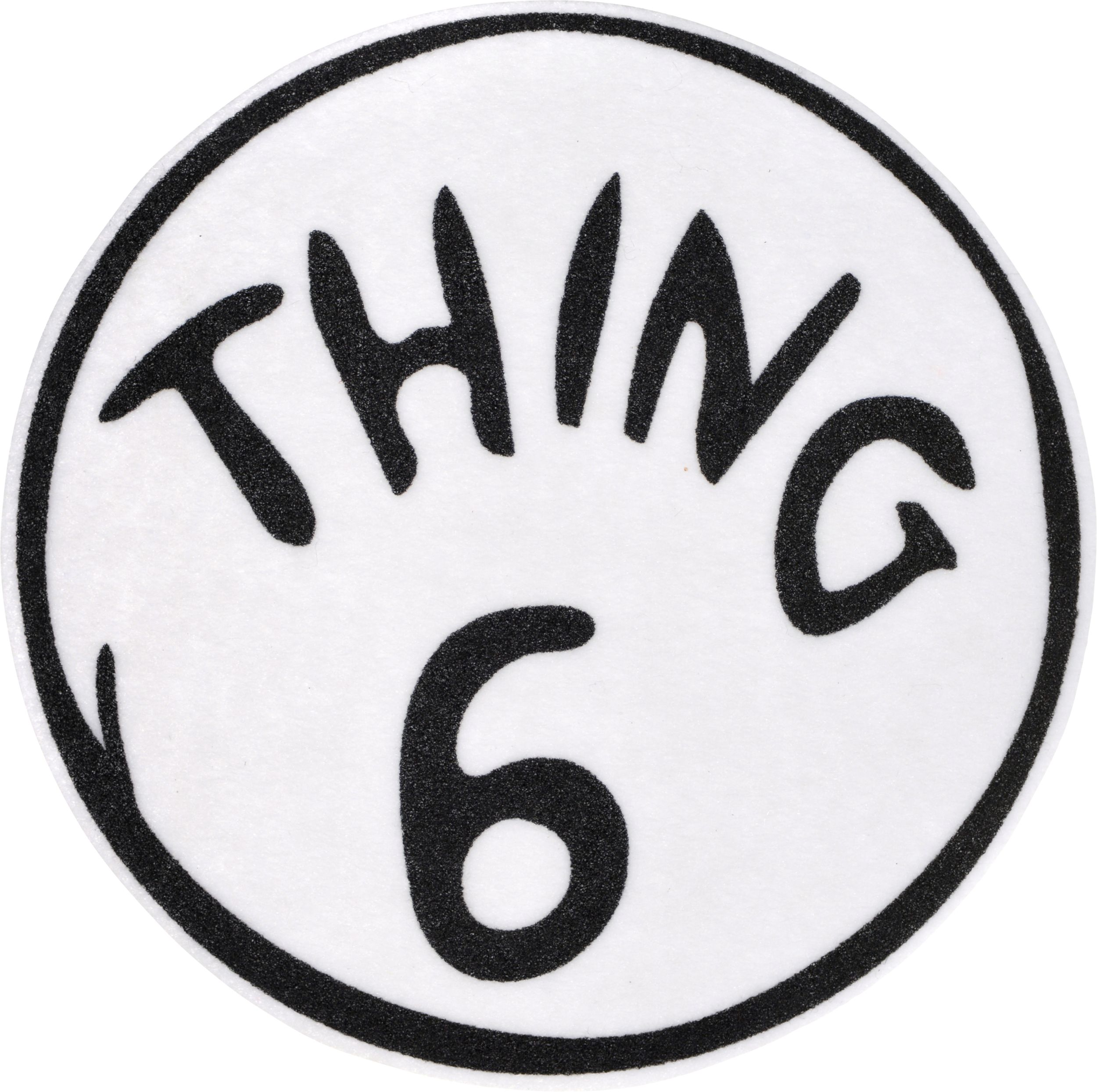 Dr. Seuss Thing 1 to Thing 9 Iron-On Patches, Adult, 9-pc Front_Flat