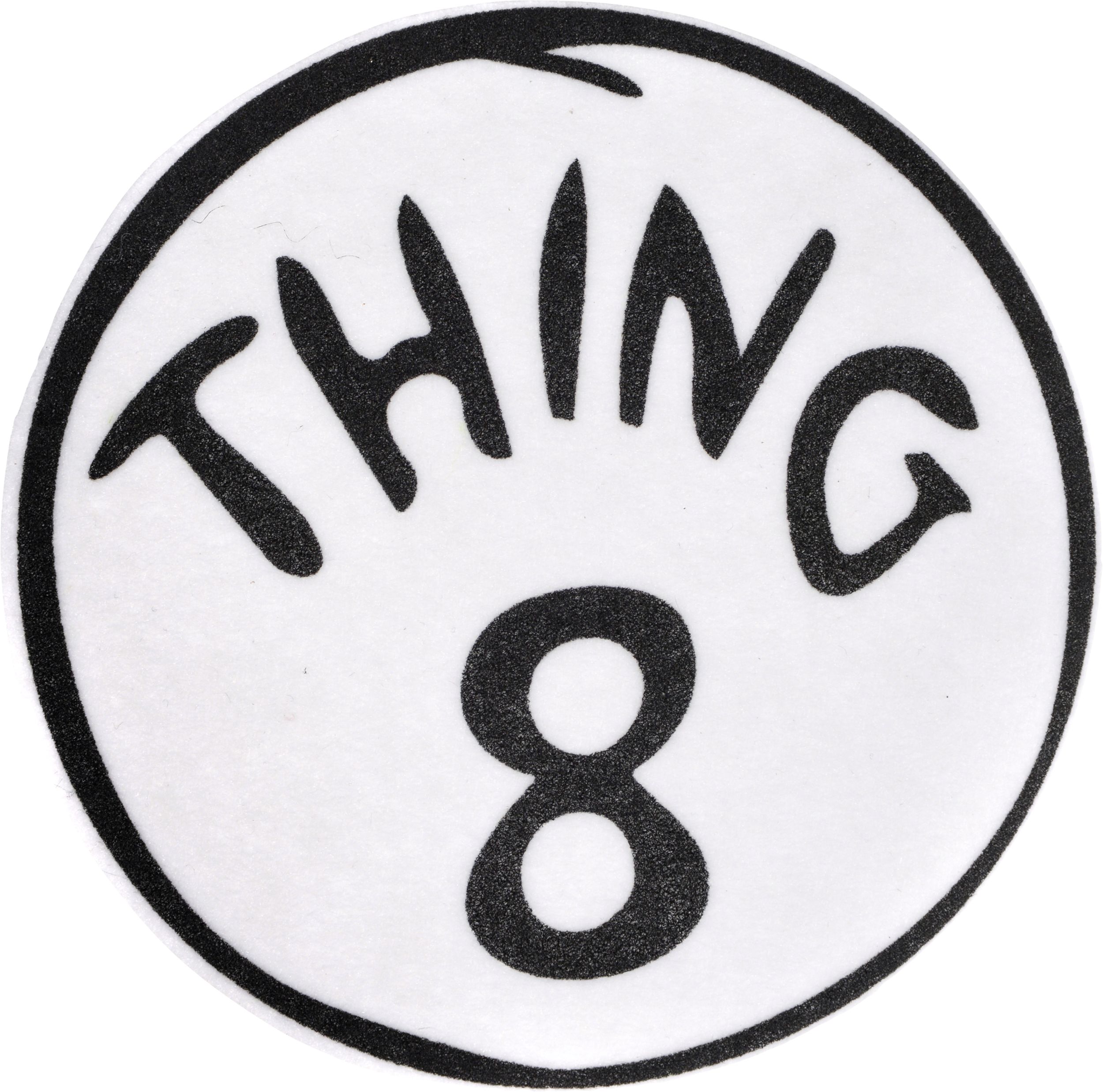 Dr. Seuss Thing 1 to Thing 9 Iron-On Patches, Adult, 9-pc Front_Flat