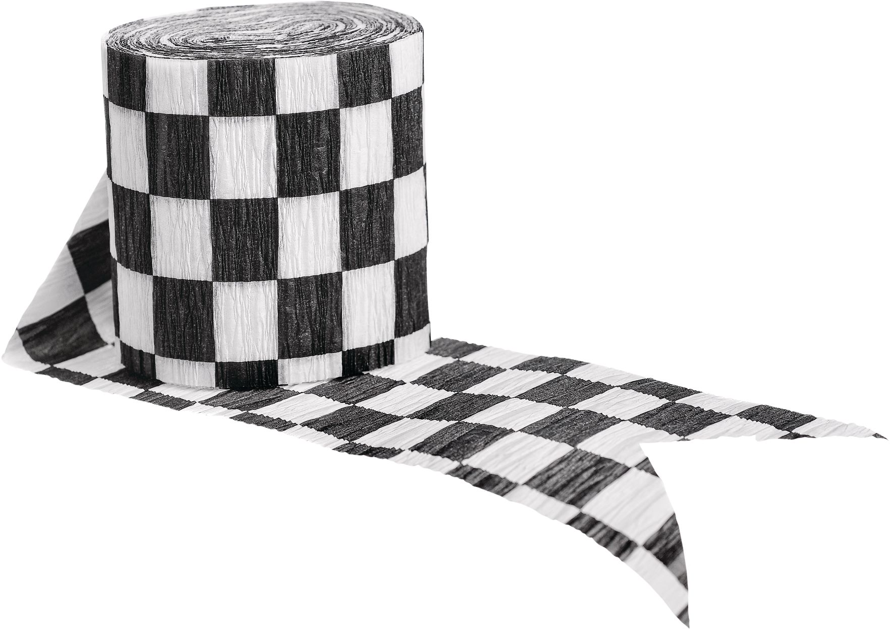 Banderole à damier noir et blanc Front_Flat