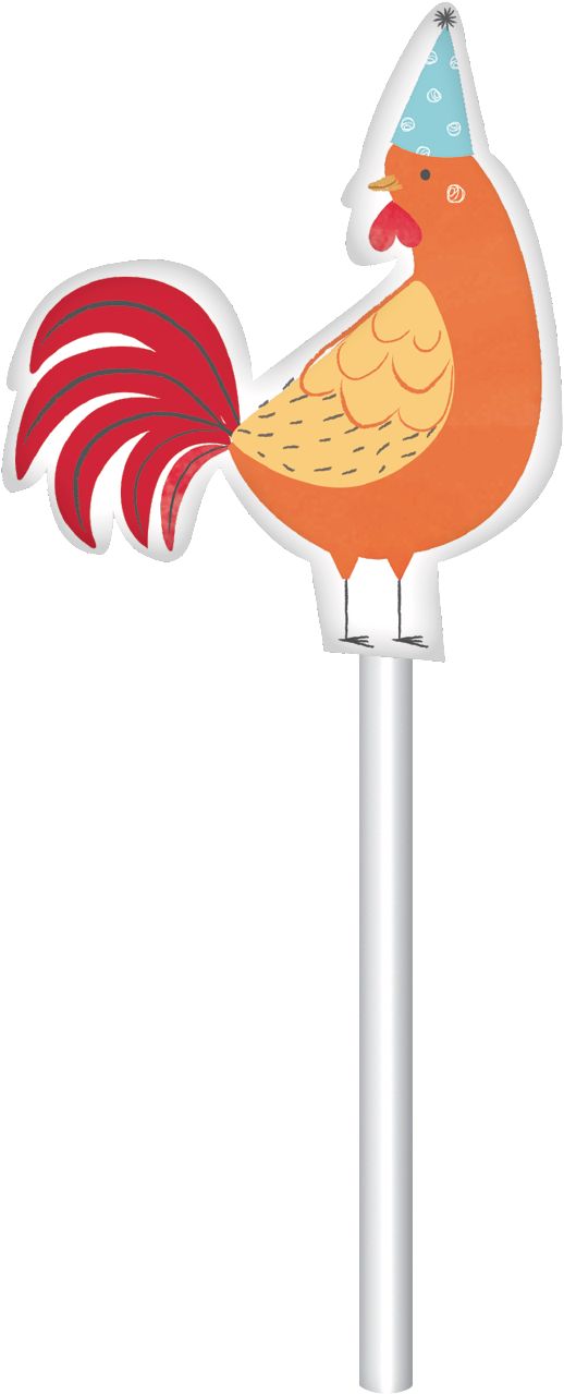 Friendly Farm Birthday Cake Toppers, 12-pk Front_Flat