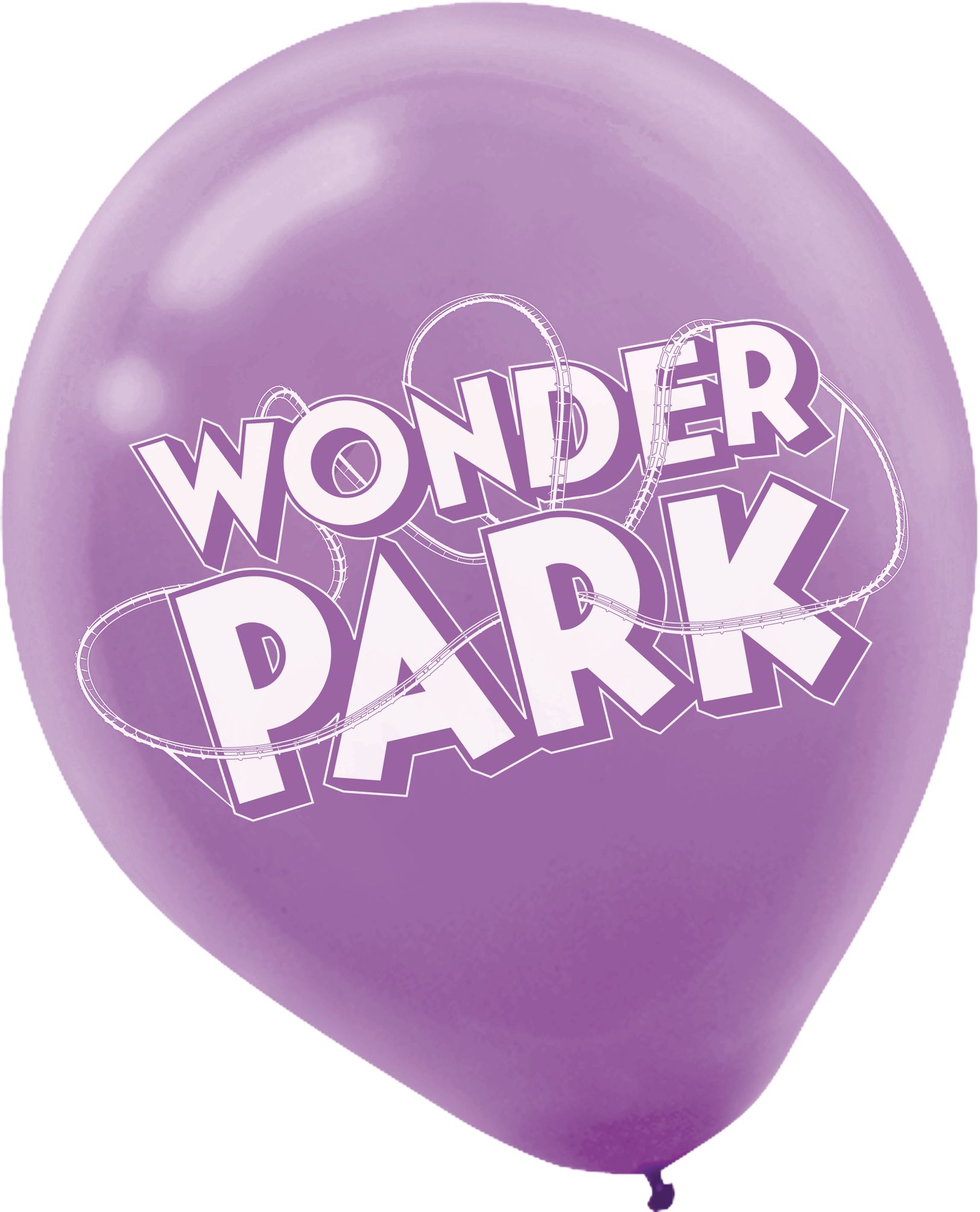 Ballons en latex, Le Parc des merveilles, bleu/mauve, paq. 6 Front_Flat