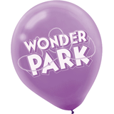 Ballons en latex, Le Parc des merveilles, bleu/mauve, paq. 6 Front_Flat