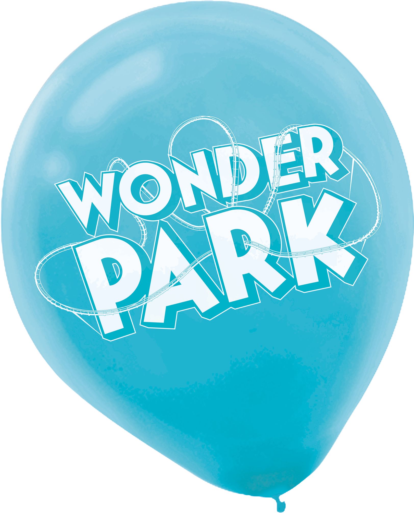 Ballons en latex, Le Parc des merveilles, bleu/mauve, paq. 6 Front_Flat